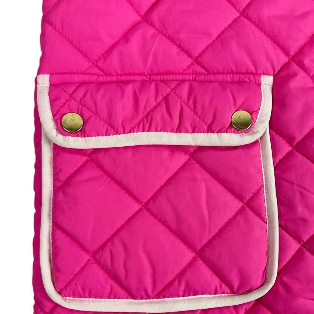 Crewcuts Puffer Vest Girls size 14 Pink White